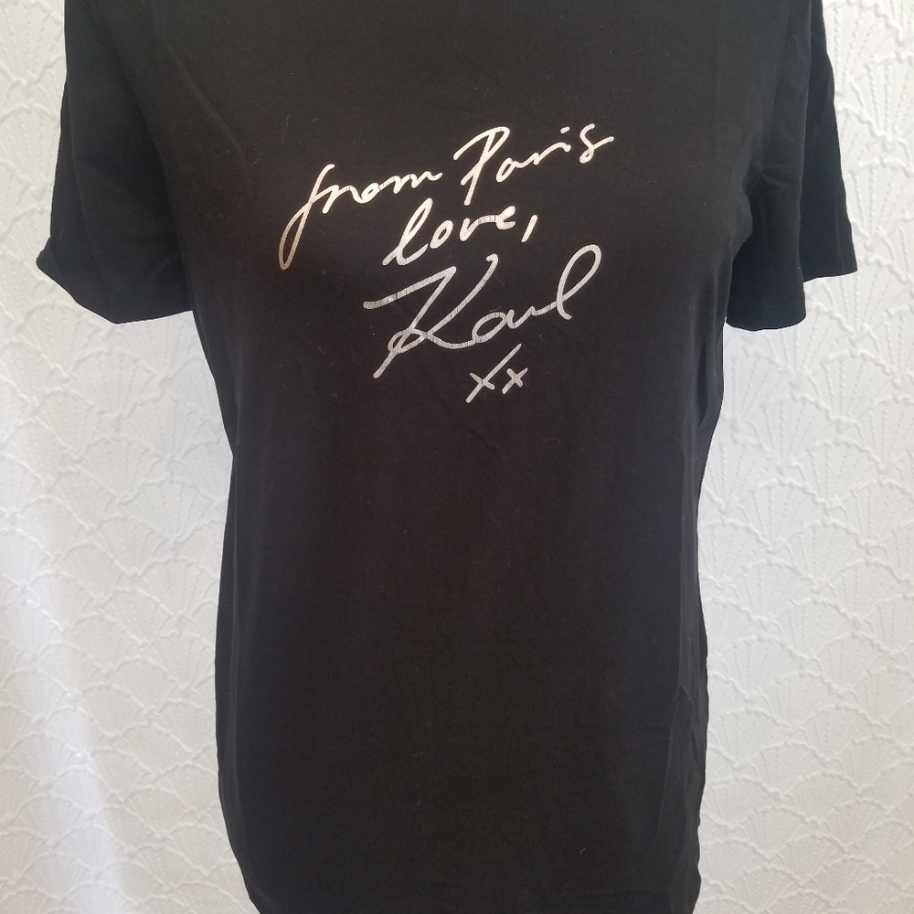 Karl Lagerfeld Black Signature T Shirt